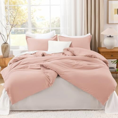 Comforter Set Blush Pink Queen Lightweight Fluffy 2