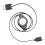 3X USB Type C USB 3.1 Retractable Cable Charger Charging Type-C USB-C Cable Black 4