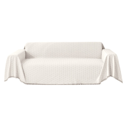 Housse de coussin réversible en lin extensible et résistante aux animaux domestiques 1