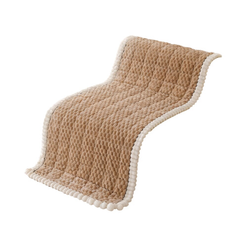 Non-Slip Winter Sofa Cushion Brown 27.5x59 Inch Polyester 1