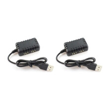 2X 2 IN 1 7.4V 1000Mah x 2 XH-3P Quick USB Charger for 144001 124019 12428 284131 K989 K969 XK K130