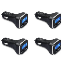 4X Car Charger Volt Meter Car Battery Monitor with LED Voltage & Amps Display, for  11 / Xs , S20 / S10