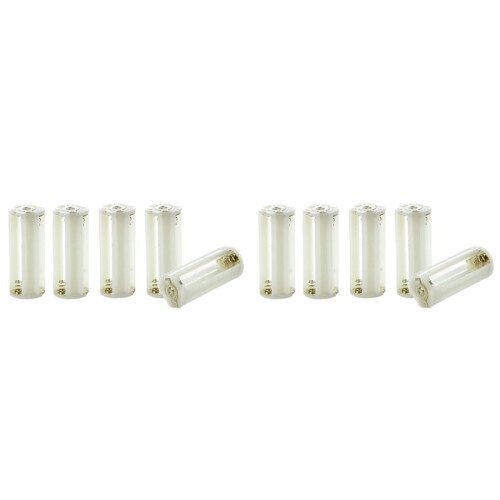 Flashlight Cylindrical 3 x AAA Battery Plastic Holder Box 10Pcs