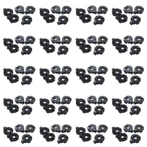 CR2016 2025 2032 Coin Cell Button Battery Holder Socket Black 100 Pcs