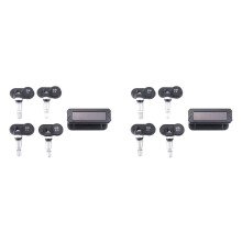 2X USB Solar Power Reifen Druck überwachung System Drahtloses Auto TPMS LCD Display Druck Alarm mit Internem Sensor