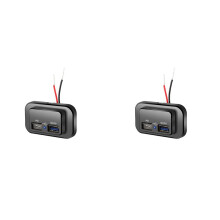 2X USB+PD Car Charger Socket 12V/24V USB Charging Splitter Outlet Power-Adapter for Motorcycle  Truck ATV Boat RV