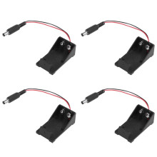 4X 9V Volt Battery Holder Box Case Plug 5.5X2.1 for Breadboard Power Supply