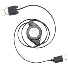 4X USB Type C USB 3.1 Retractable Cable Charger Charging Type-C USB-C Cable Black