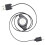 4X USB Type C USB 3.1 Retractable Cable Charger Charging Type-C USB-C Cable Black 4