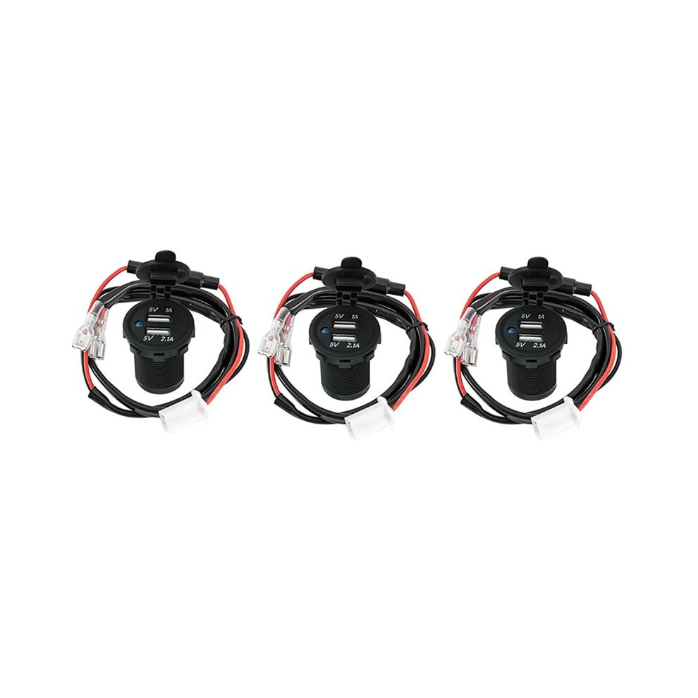 3X 12V Dual Usb Car Cigarette Lighter Socket Splitter Charger Plug Adapter Power 4711180867586