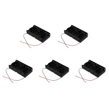 5X Spring Clip Black 4 x 1.5V D Size Battery Batteries Holder Case