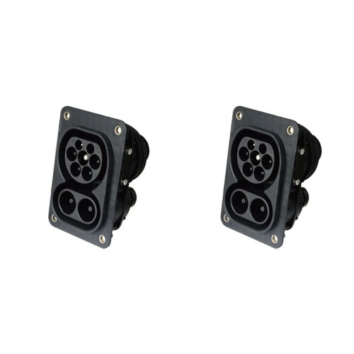 2X CCS Type 2 EV Female Combo 2 Socket 1000V 62196-3 Electric Car Fast Charging DC150A 850V