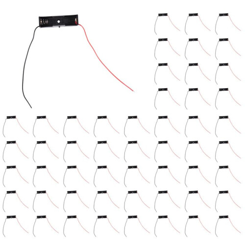200 Custodia da 2 Pezzi con Custodia per Batterie Aa da 2 Fili Nera