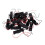 200 Pcs Black 2-Wired 1x AA Battery Case Box Holder 2
