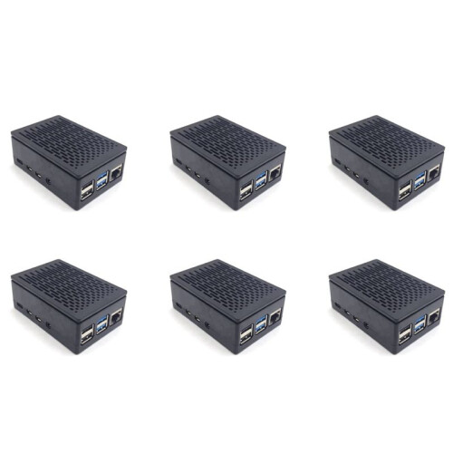 6X for Raspberry Pi 4 Case Shell Box Enclosure Installable Cool Fan Aluminum HeatSink Enclosure for Raspberry Pi 4B