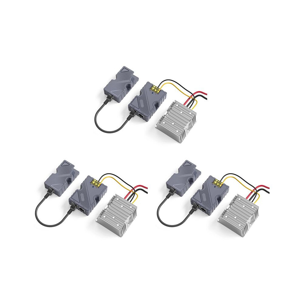 3X For Starlink Poe Injector 150W Dish Cable Adapter To Rj45 Car Step Converter 12V To 48V For Starlink V2 Outdoor 6031269044539