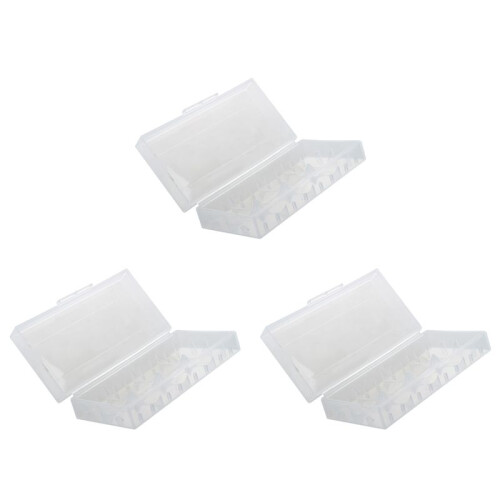 3X Box for 18650 Battery Transparent Battery Holder 1
