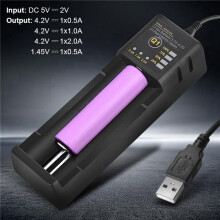 3X 18650 Batteriladdare 26650 Usb Nickel Hydrogen Aa Aaa 21700 Single Slot Lithium Batteriladdare