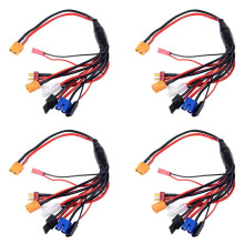 4X Eight in One RC Lipo Battery Charger Splitter Cable Adapter Connector XT60 Plug to JST T Plug XT60 EC3 Futabas