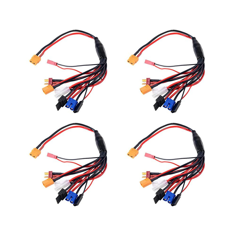 4X Eight In One Rc Lipo Battery Charger Splitter Cable Adapter Connector Xt60 Plug To Jst T Plug Xt60 Ec3 Futabas 6031356903268