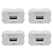4X Phone Charging Panel USB Power Module 220V Socket 5V Transformer 2.1A USB Charging Power Socket Switching Adapter