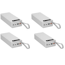 4pz 16X18650 Scatola di Stoccaggio Delle Batterie PD QC3.0 Quick Charge DIY Power Bank Box Case 18650 Battery Holder Box Bianca