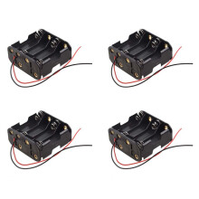 4X 8 Pilhas de Pilhas Aa (12V) Estojo Caixa Porta Clipe Preto