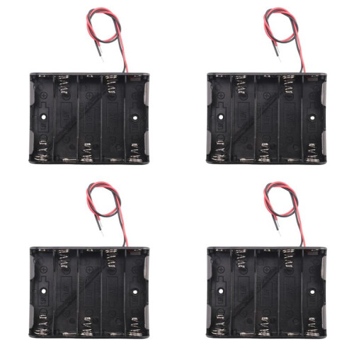 4Stück 5 X 1,5V AA Batterie Halter - Schwarz