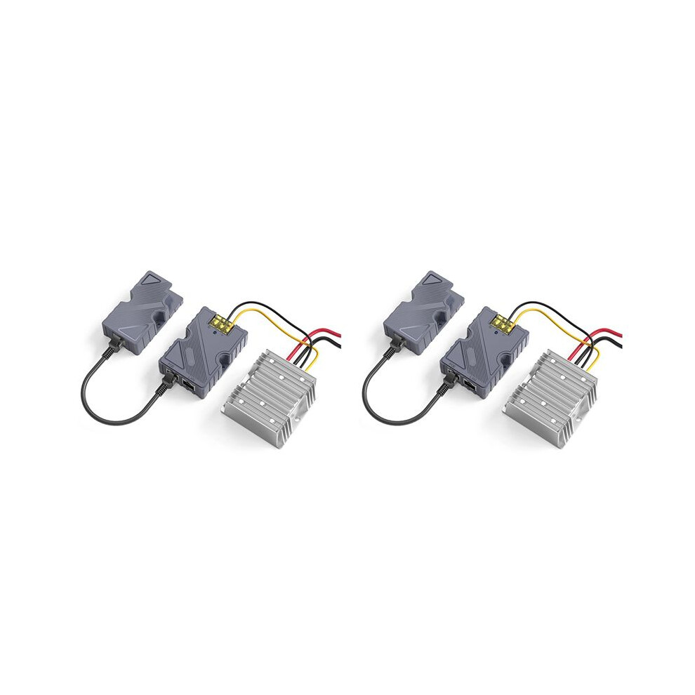 2X For Starlink Poe Injector 150W Dish Cable Adapter To Rj45 Car Step Converter 12V To 48V For Starlink V2 Outdoor 6031356970758