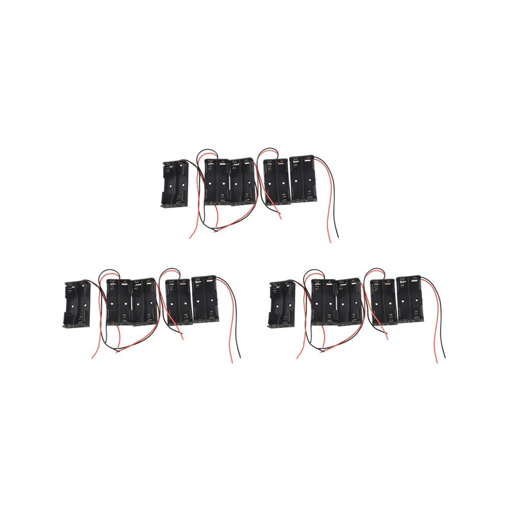15 Pcs 2 X 1.5V Aa Battery Holder Case Box W Wire Leads Black 6034088876329
