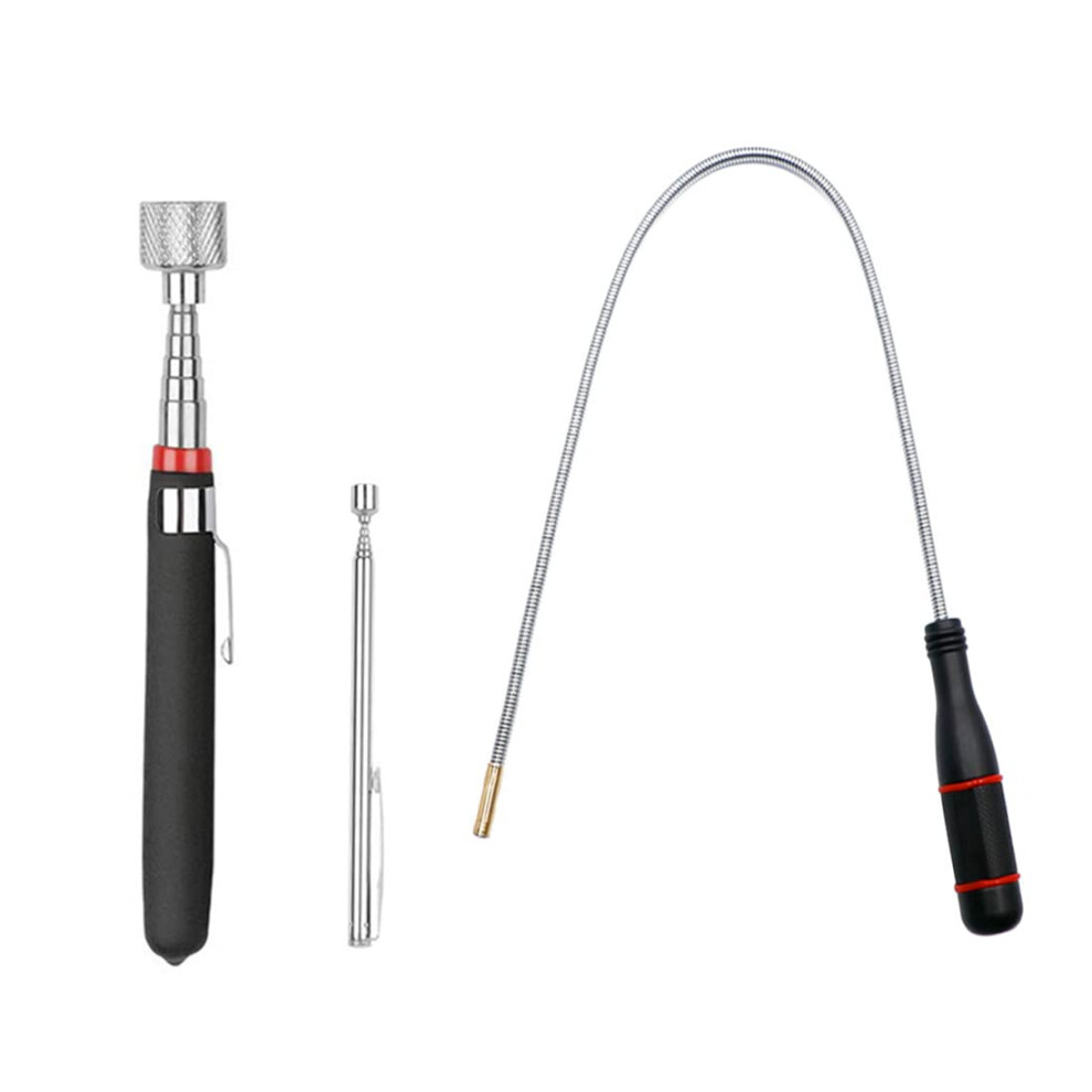 3 Pack Magnetic Pickup Tool Set With 15Lb Telescoping And Flexible Bendable Retriever Stick 9169991192581