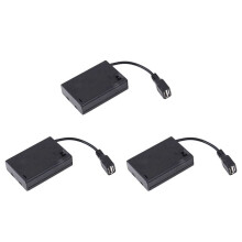 3X Estojo de Bateria 3XAA com Tampa e Interruptor Conectado Ao Conector Fêmea USB Suporte de Bateria com Soquete Fêmea USB