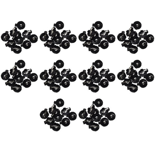 CR2016 2025 2032 Coin Cell Button Battery Holder Socket Black 100 Pcs