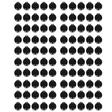 100pcs Black Round Button Battery Holder Case for CR2032 2016 2025