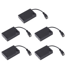 5pcs 3XAA Battery Case with Cover and Connected to USB Female Connector USB Female Socket Battery Holder