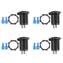 4X Waterproof 12V Car Cigarette Lighter Socket USB Charger Power Adapter Outlet SM