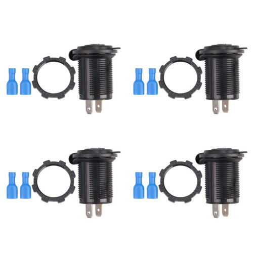 4X Waterproof 12V Car Cigarette Lighter Socket USB Charger Power Adapter Outlet SM 1