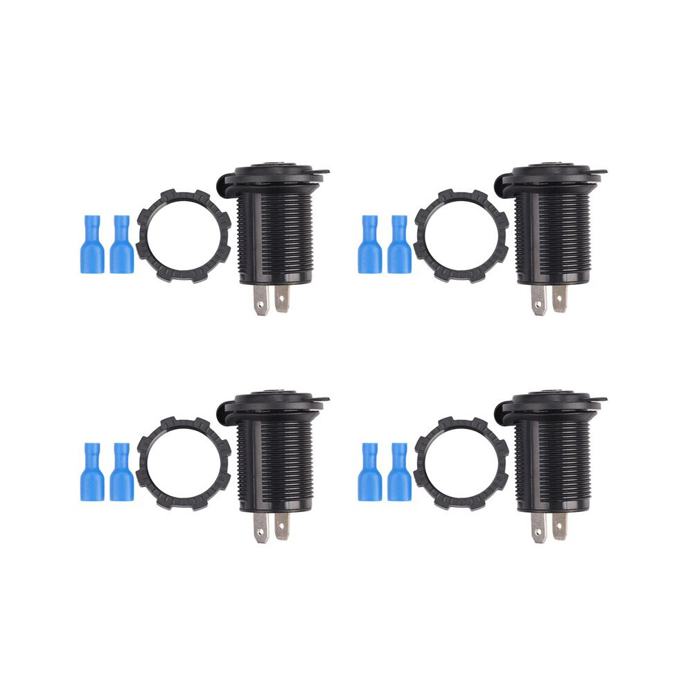 4X Waterproof 12V Car Cigarette Lighter Socket Usb Charger Power Adapter Outlet Sm 6032043589888