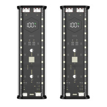 2X 21700 DIY Power Bank-Fodral Stöder 4x21700 Batterier PD20W Powerbank-Fodral LED-Skärm Transparent Batterilagringsskal B