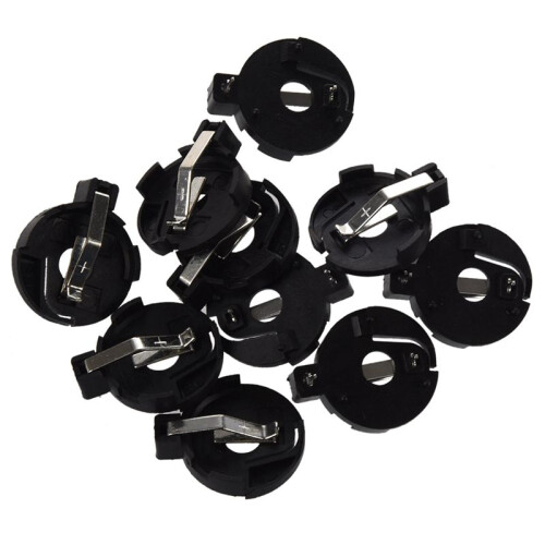 CR2016 2025 2032 Coin Cell Button Battery Holder Socket Black 200 Pcs 1