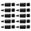 20Pcs Type C Usb3.1 3A Fast Charging USB Connectors Male Jack Tail Plug Electric Terminals Welding DIY Data Cable Black 3