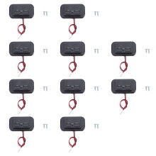 10X Presa Caricabatteria per Auto USB + PD 12V/24V Adattatore di Alimentazione per Presa Splitter di Ricarica USB per Moto -Camion ATV Barca