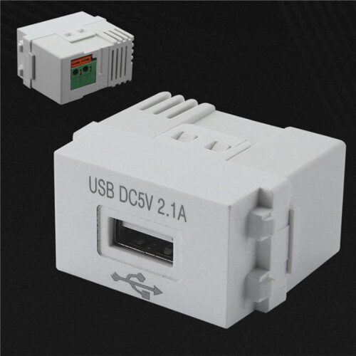 10X Phone Charging Panel USB Power Module 220V Socket 5V Transformer 2.1A USB Charging Power Socket Switching Adapter 1