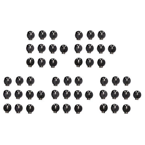 50pcs Black Round Button Battery Holder Case for CR2032 2016 2025