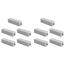 10X Portable External Power Bank Battery Charger 18650 with Keychain (Without Battery) (White)