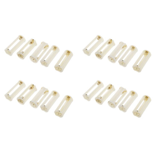 20Pcs Round 3x 1.5V AAA Battery Holder Case Box Container White