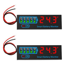 2X 18650 Li-Ion Lipo Lithium Test 7-55V Acid Battery Level Indicator Tester LEDDisplay Meter Module Capacità VoltageMeter,C
