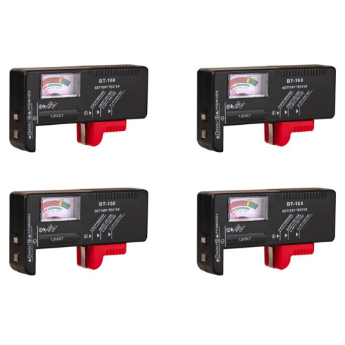 4X BT-168 AA/AAA/C/D/9V/1.5V Batteries Universal Button Cell Battery Colour Coded Meter Indicate Volt Tester BT168