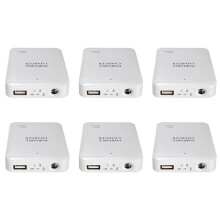 6X USB Power Bank Charger Battery External Packing Box Battery Battery Charger Emergency Charger Charger 4X AA White