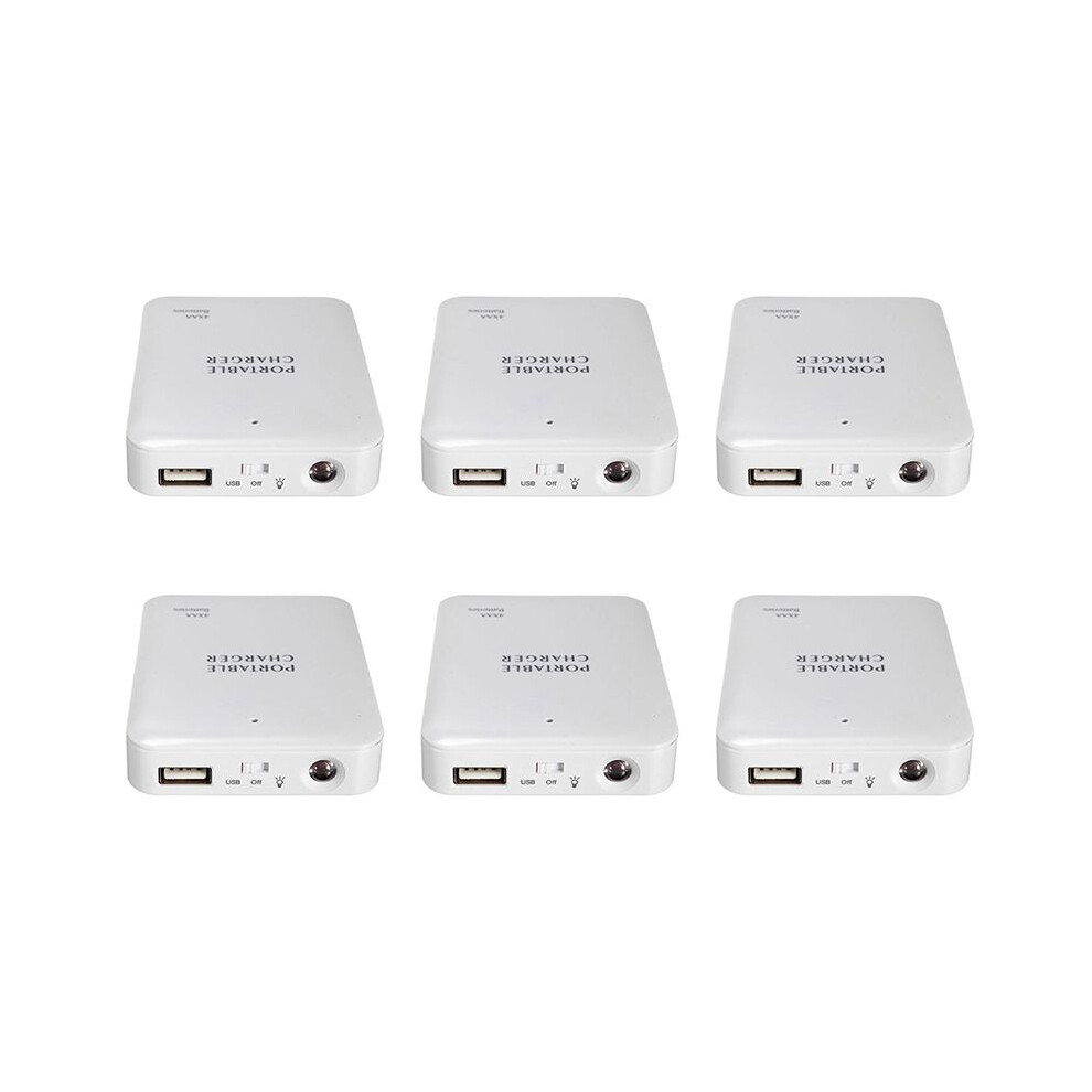 6X Usb Power Bank Charger Battery External Packing Box Battery Battery Charger Emergency Charger Charger 4X Aa White 6033999274460